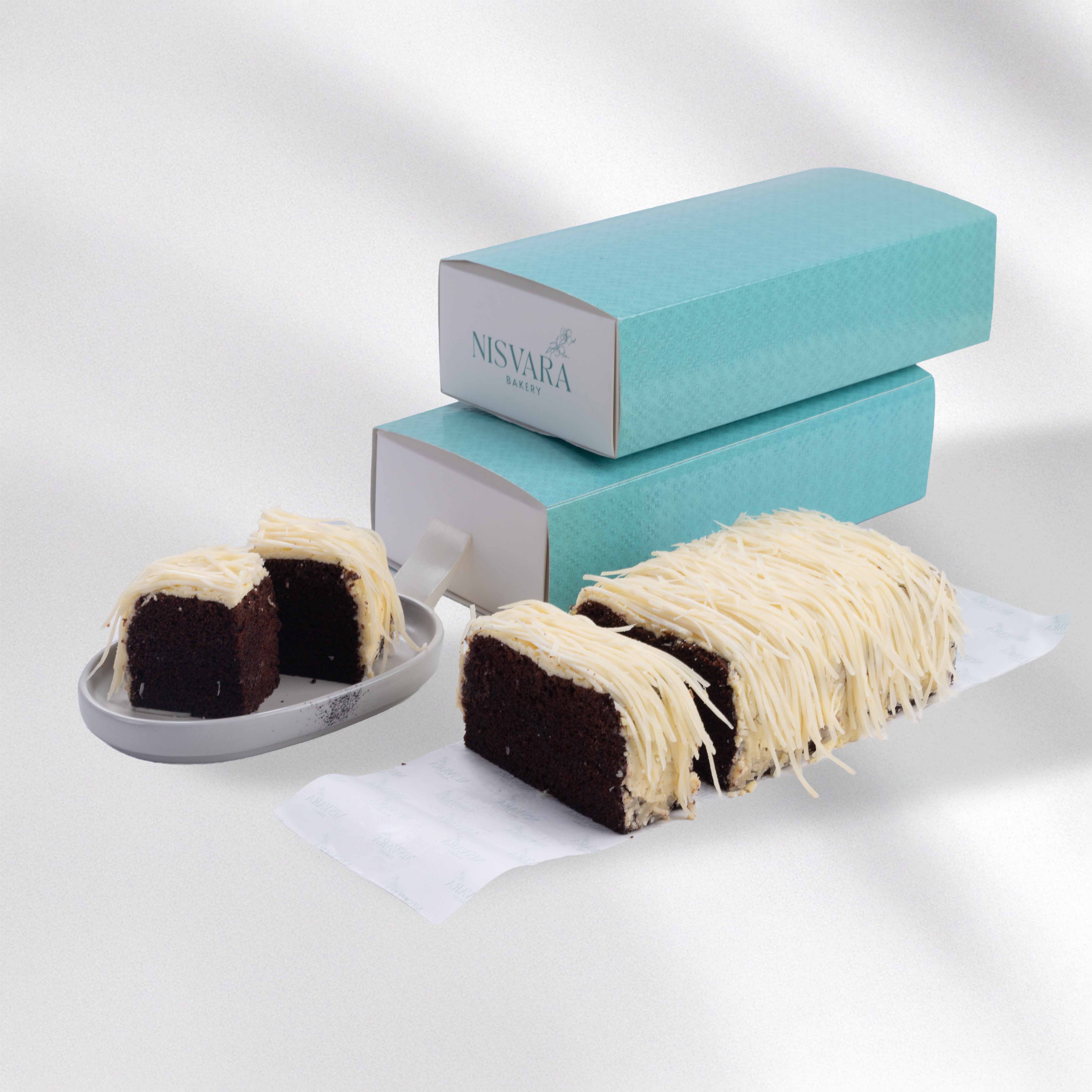 Dark Chocolate Brownies Kukus Keju